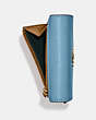 COACH®,SMALL WALLET IN COLORBLOCK,pusplitleather,Brass/Pacific Blue Multi,Alternate View