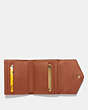 COACH®,SMALL WALLET IN COLORBLOCK,pusplitleather,Brass/Taupe Multi,Inside View,Top View