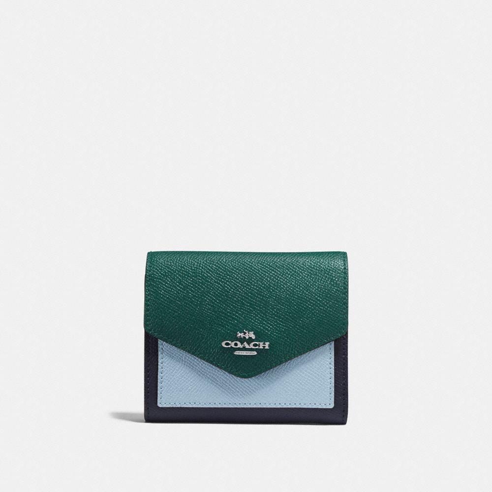 COACH®,Small Wallet In Colorblock,,Front View