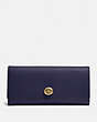COACH®,ENVELOPE WALLET,Leather,Brass/CADET,Front View