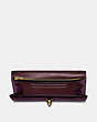 COACH®,PORTEFEUILLE ENVELOPPE,Cuir,Laiton/Prune,Inside View,Top View