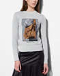 COACH®,CREWNECK WITH ARCHIVE INTARSIA,wool,PARCHMENT,Front View