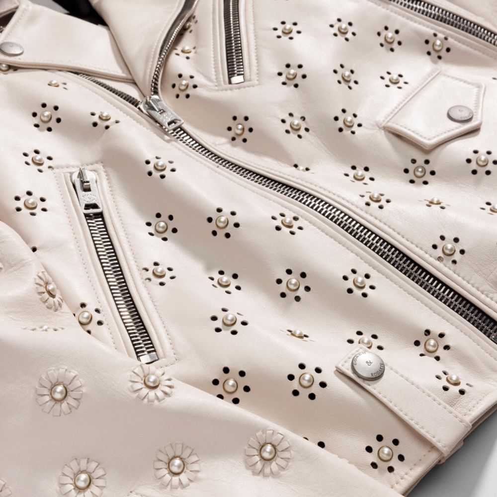 Moto Jacket With Whipstich Eyelet