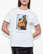 COACH®,T-SHIRT WITH ARCHIVE PRINT,cotton,White,Front View
