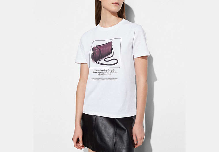 COACH®,T-SHIRT WITH ARCHIVE PRINT,cotton,White,Front View