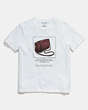 COACH®,T-SHIRT WITH ARCHIVE PRINT,cotton,White,Scale View