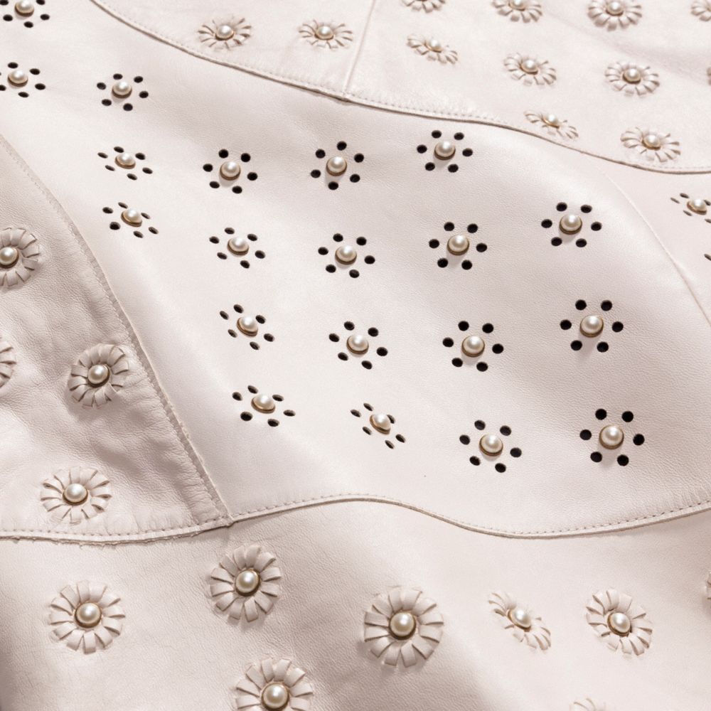 Circle Leather Dress With Whipstitch Eyelet