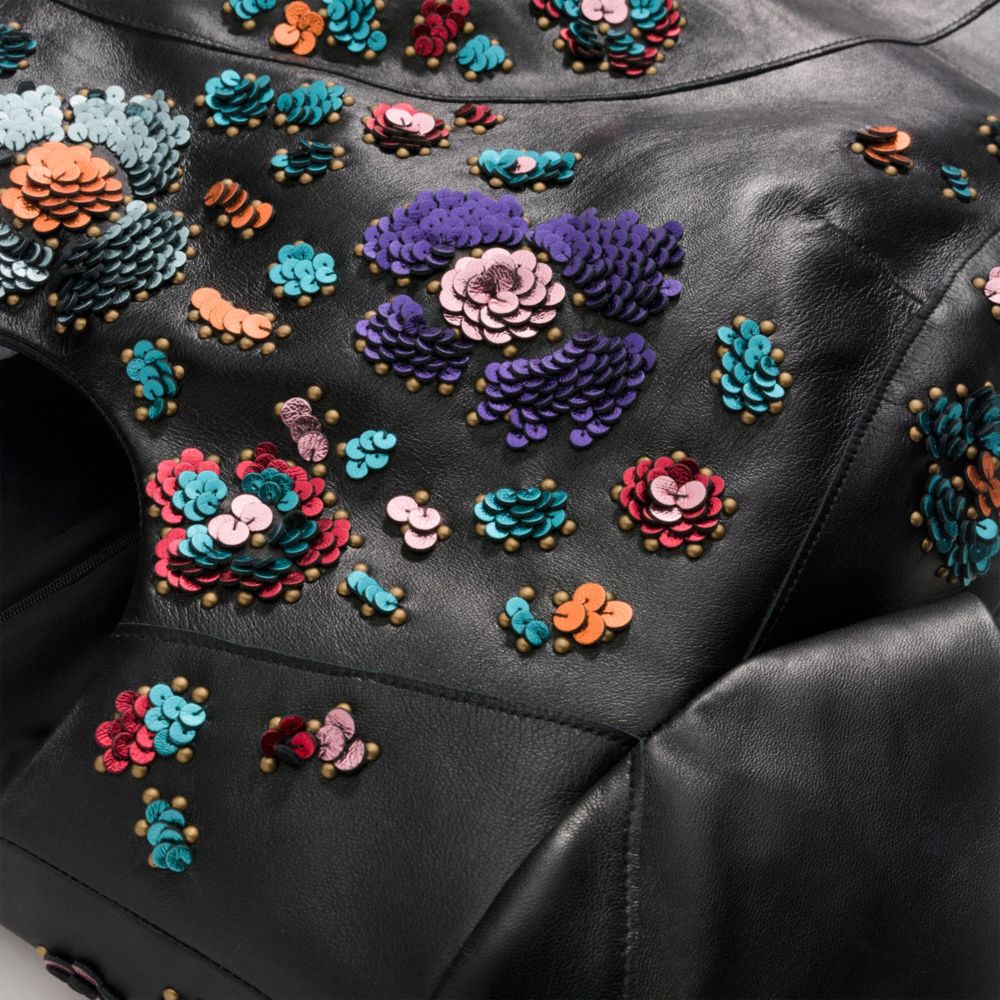 Circle Dress With Leather Sequins