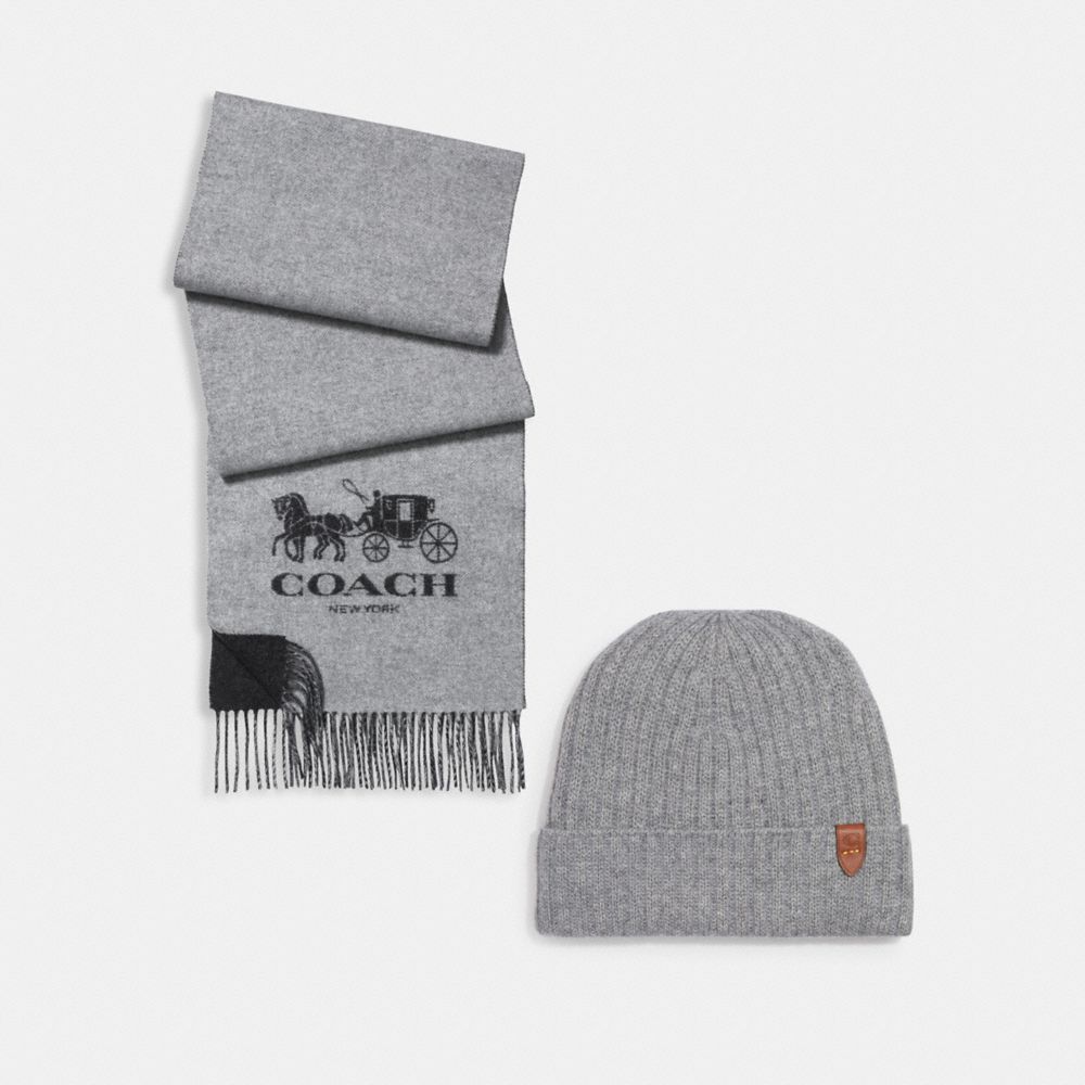 Coach beanie store and scarf