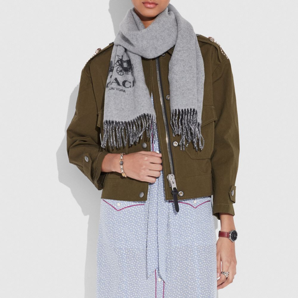 COACH®,Signature Cashmere Scarf,,Bundle View