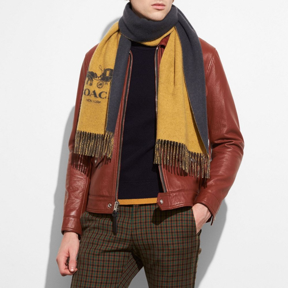 COACH®,Signature Cashmere Scarf,,Angle View