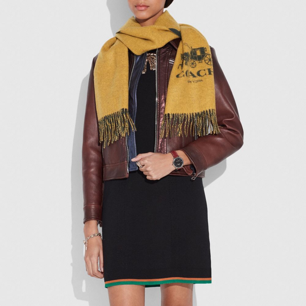 COACH®,Signature Cashmere Scarf,,Bundle View