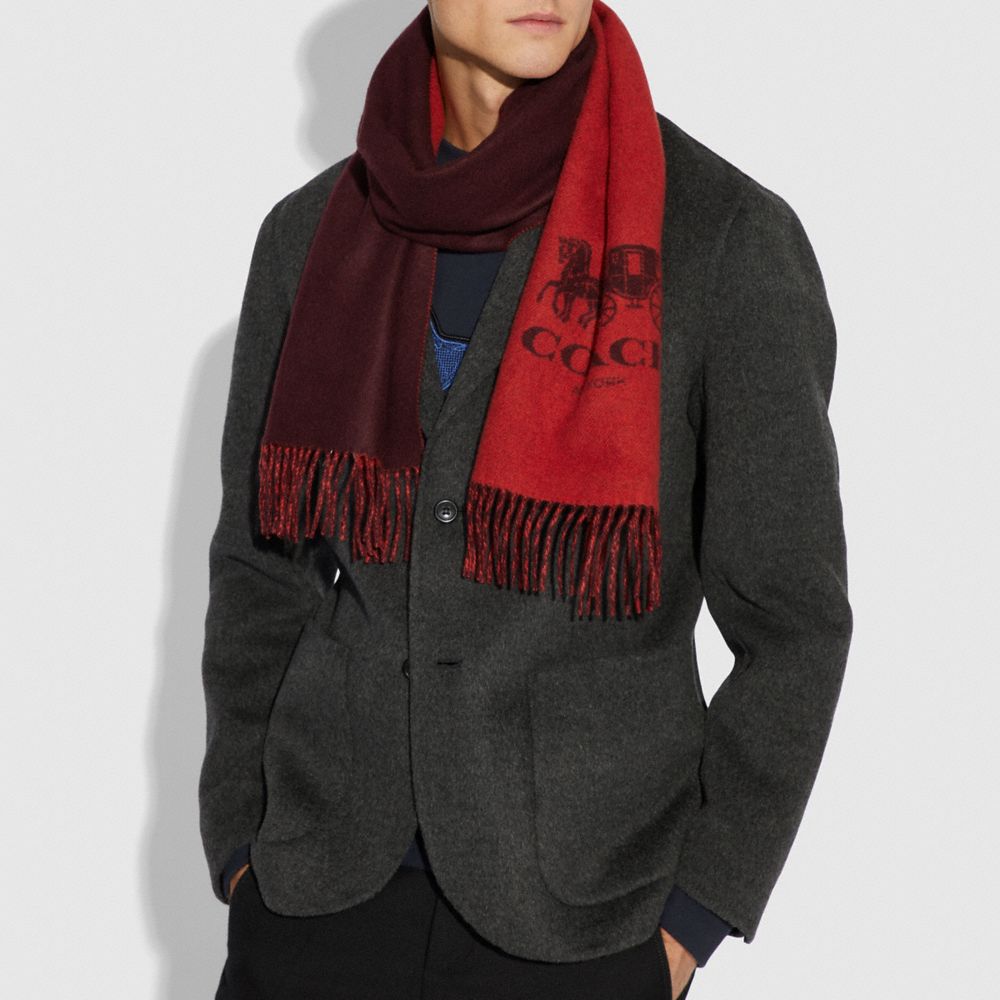 COACH®,Signature Cashmere Scarf,,Angle View