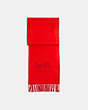 COACH®,SIGNATURE CASHMERE SCARF,cashmere,Sport Red,Front View