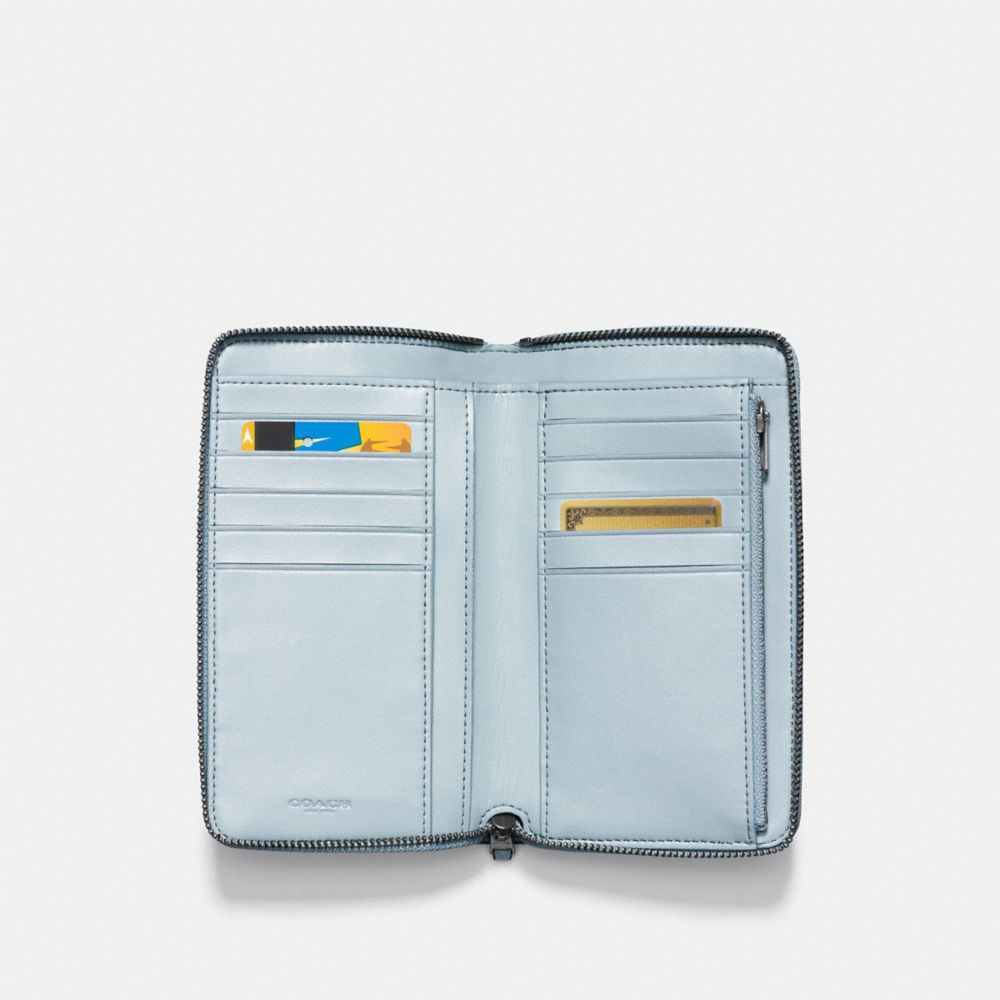 Medium Zip Around Wallet With Lacquer Rivets