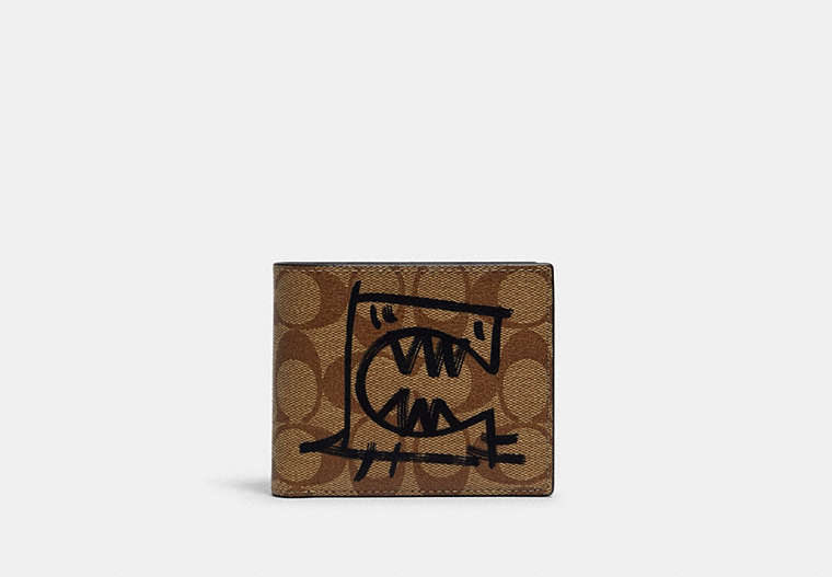 3 In 1 Wallet In Signature Canvas With Rexy By Guang Yu