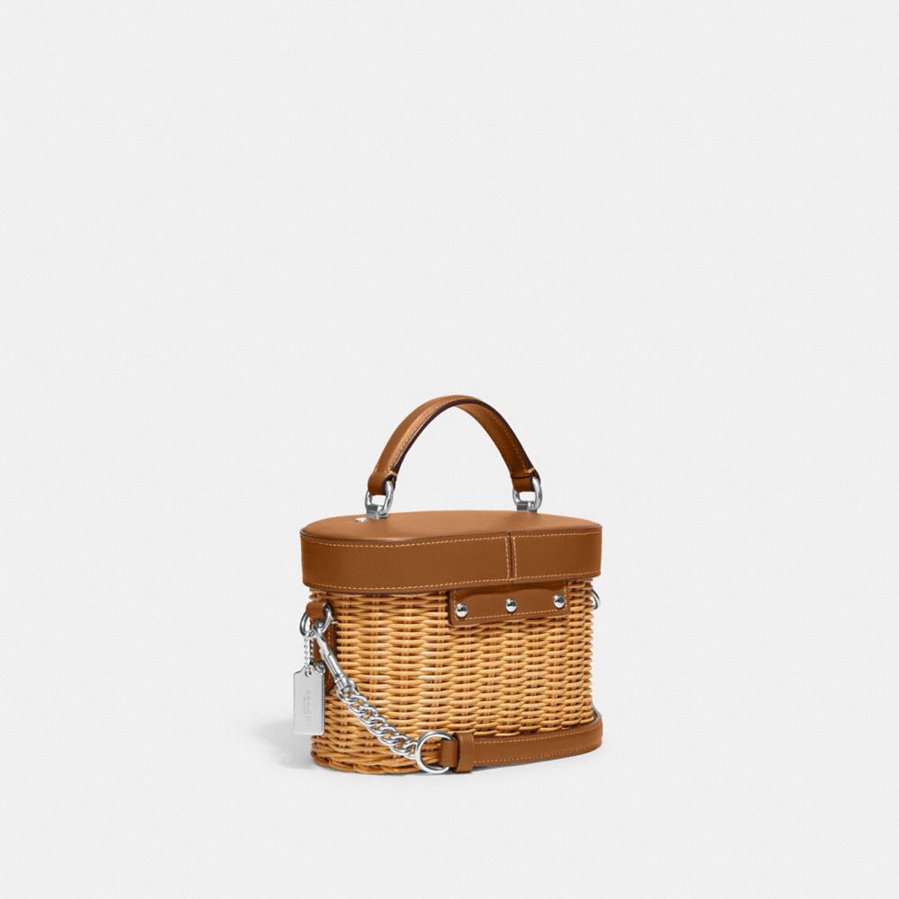 Coach+Kay+Crossbody+Straw+Purse+Wicker+Vanity+Case+Summer+Beach+Bag for  sale online