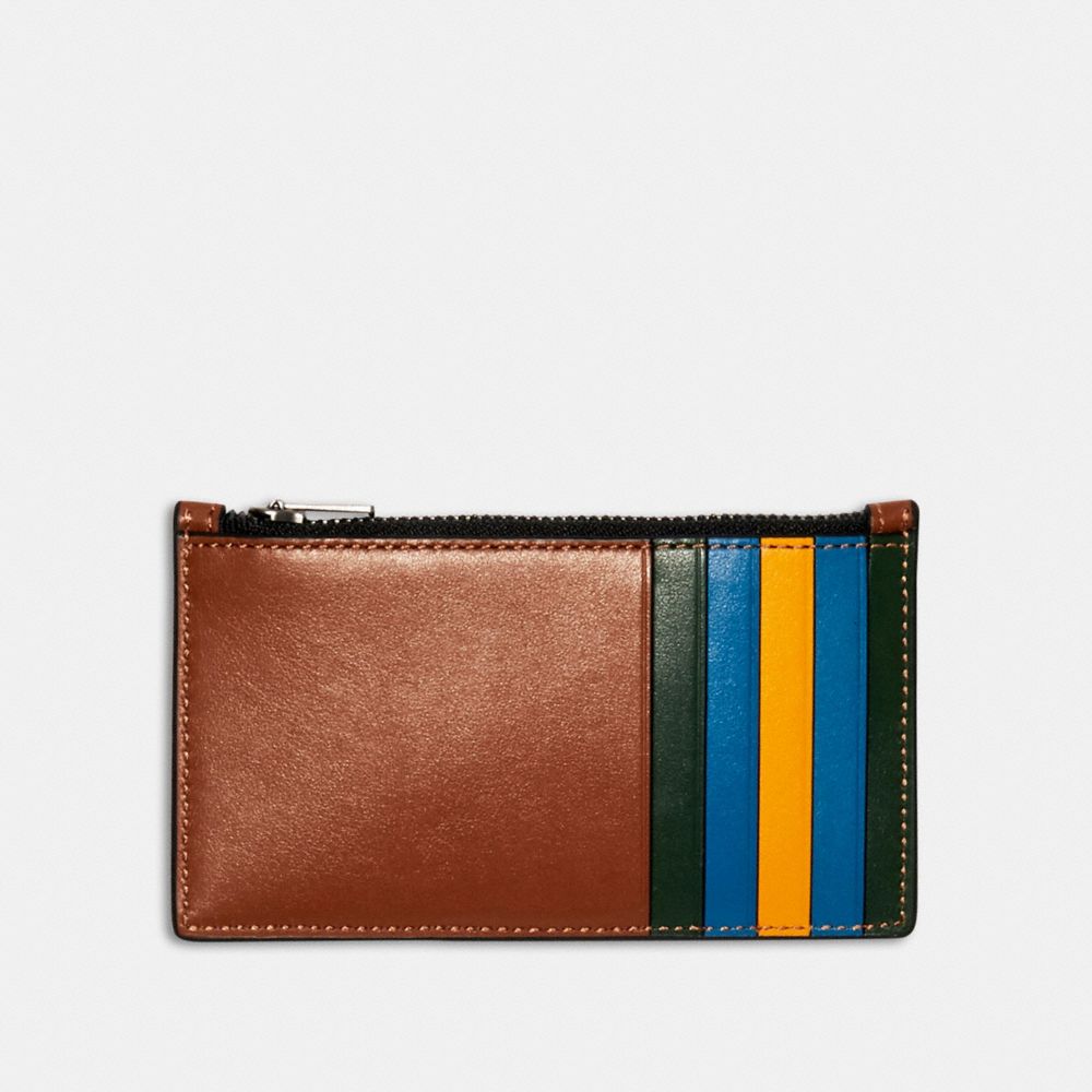 Coach zip card case in colorblock sale