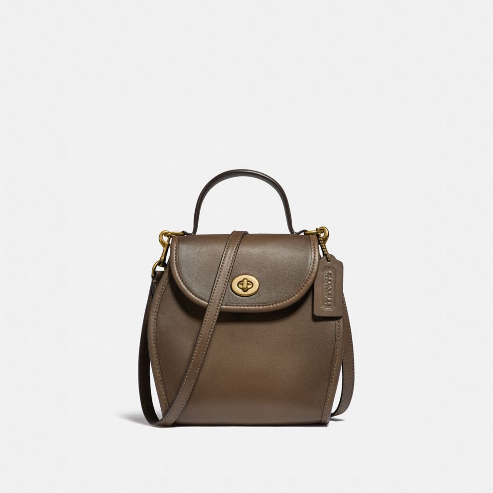 Cynthia Turn-Lock Top Handle Shoulder Bag