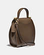 COACH®,TURNLOCK CURVED TOP HANDLE CROSSBODY,Leather,Small,Brass/Faded Hickory,Angle View