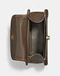 COACH®,TURNLOCK CURVED TOP HANDLE CROSSBODY,Leather,Small,Brass/Faded Hickory,Inside View,Top View