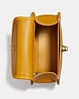 COACH®,TURNLOCK CURVED TOP HANDLE CROSSBODY,Leather,Small,Brass/Buttercup,Inside View,Top View