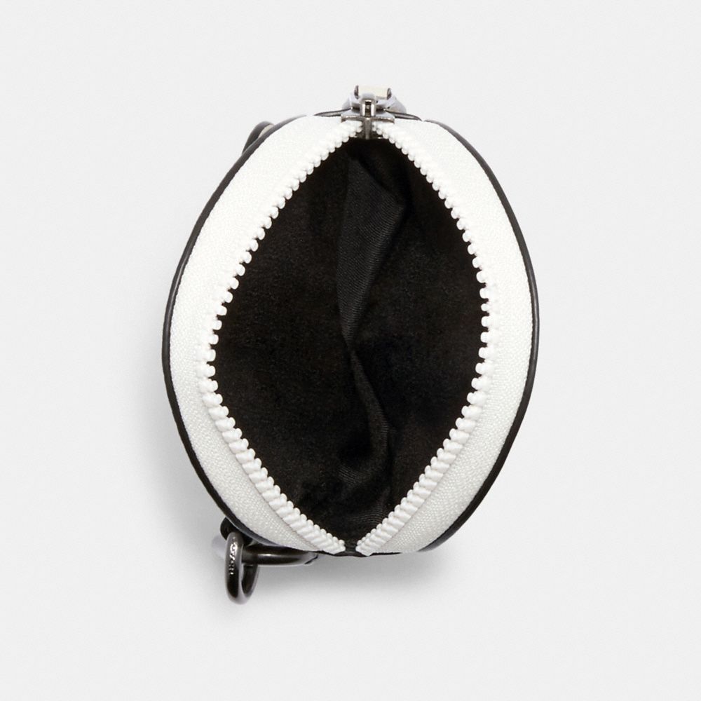 Round Hybrid Pouch In Signature Canvas With Coach Patch