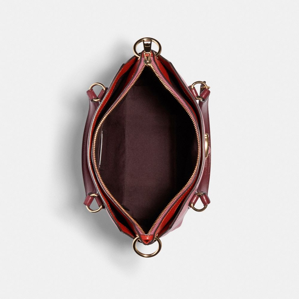 COACH®,SATCHEL REMI,Cuir,IM/Rose/Rouge vin,Inside View,Top View
