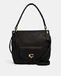COACH®,REMI HOBO,Leather,Gold/Black,Front View