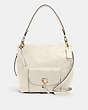 COACH®,REMI HOBO,Leather,Gold/Chalk,Front View