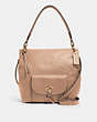 COACH®,REMI HOBO,Leather,Gold/Taupe,Front View