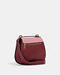 COACH®,REMI SADDLE BAG IN COLORBLOCK,Leather,Gold/Rose Multi,Angle View