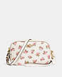 COACH®,CROSSBODY CLUTCH WITH FLOWER PATCH PRINT,pvc,Light Gold/Flower Patch,Front View