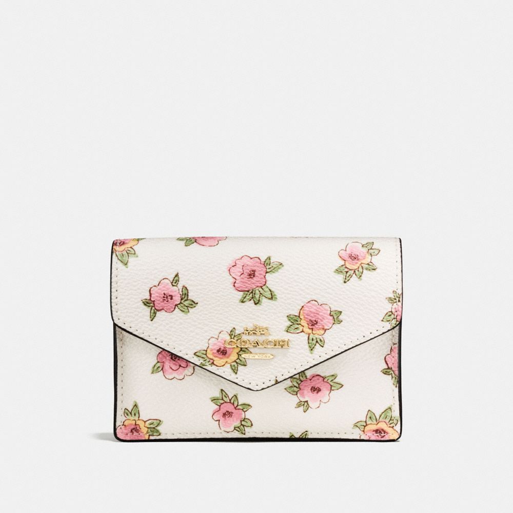 Envelope Card Case With Flower Patch Print