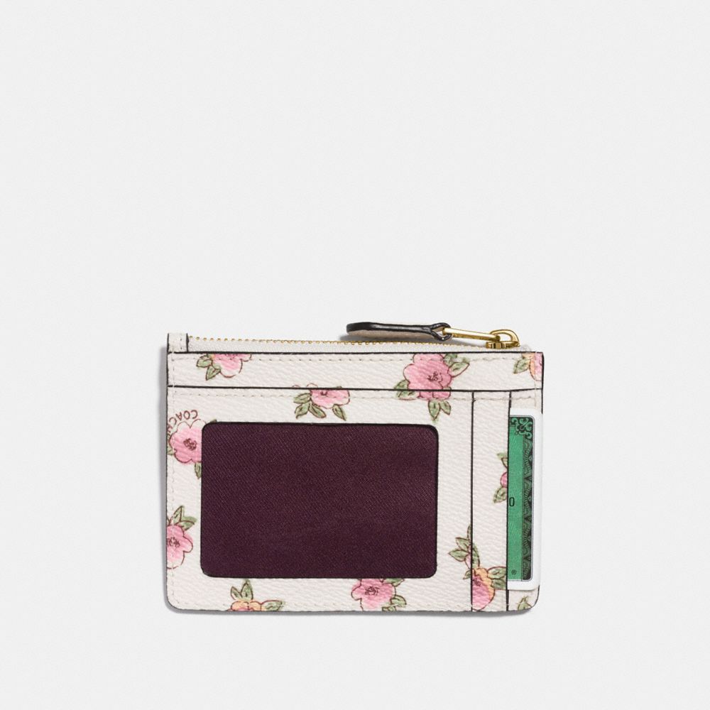 Mini Skinny Id Case With Flower Patch Print