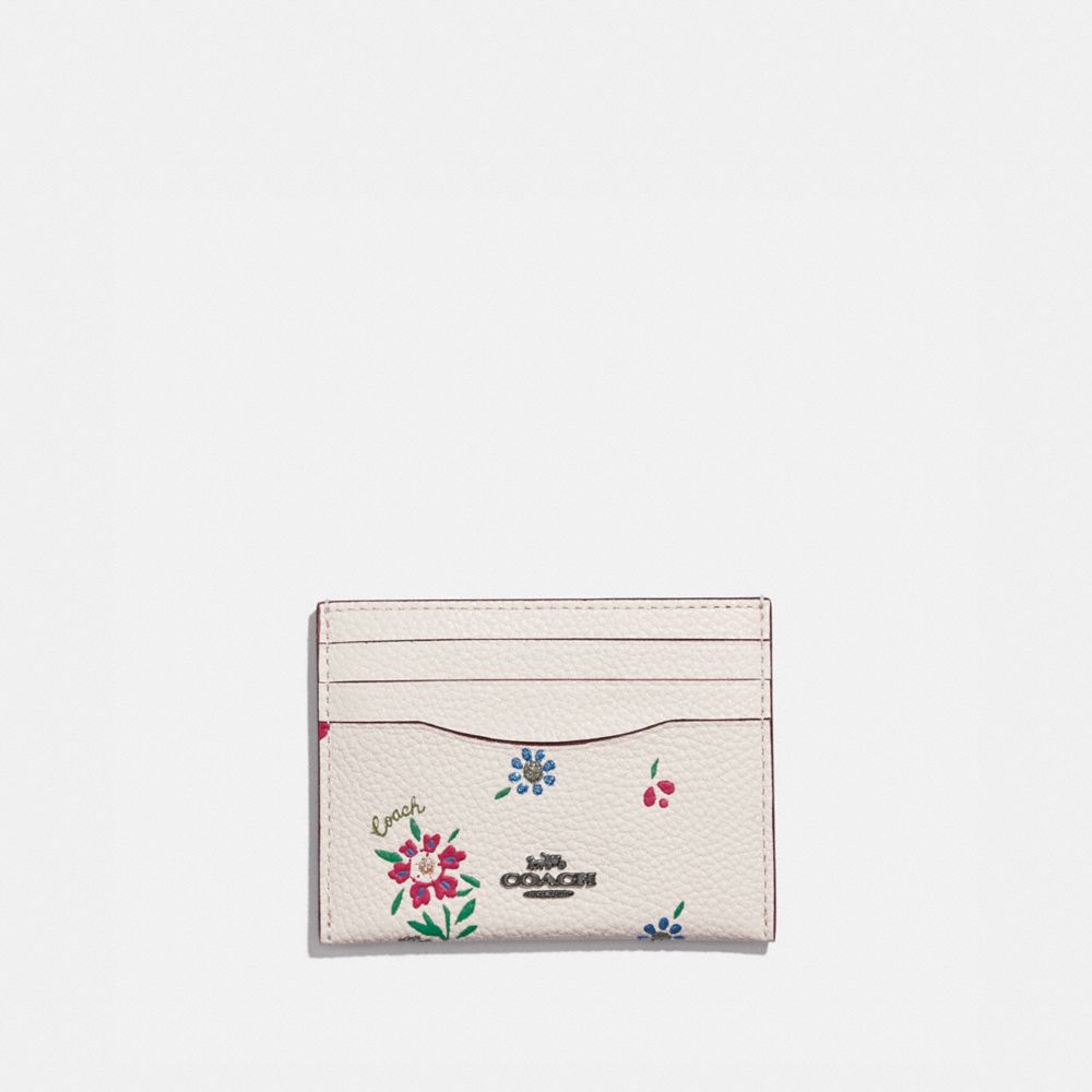 Coach small wallet with wildflower print hot sale