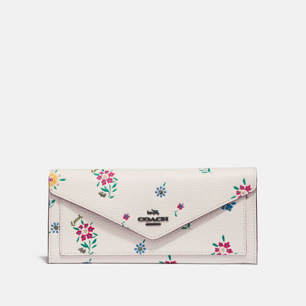 Soft Wallet With Wildflower Print