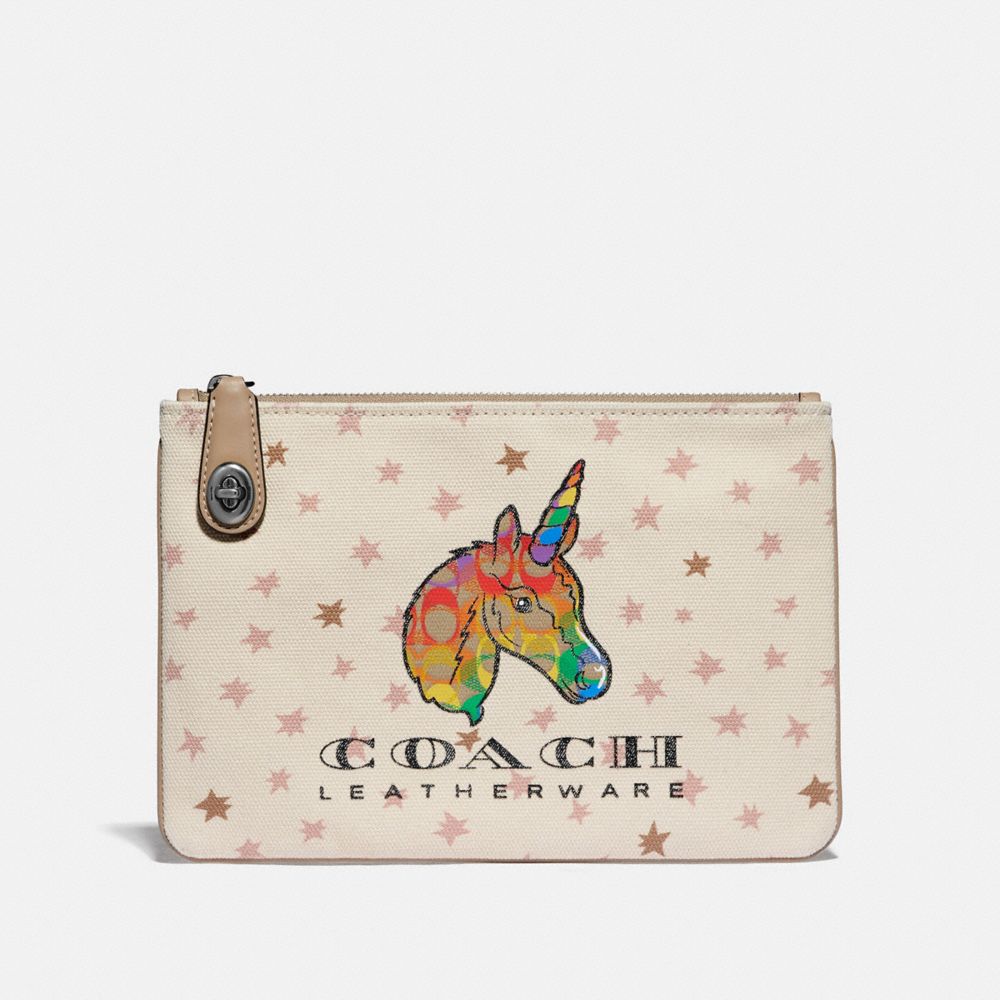 Coach hot sale turnlock pouch