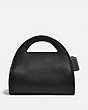 COACH®,ZIP DOME CROSSBODY,Leather,Medium,Brass/Black,Front View