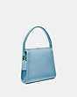 COACH®,TURNLOCK SHOULDER BAG,Smooth Leather,Medium,Brass/Azure,Angle View