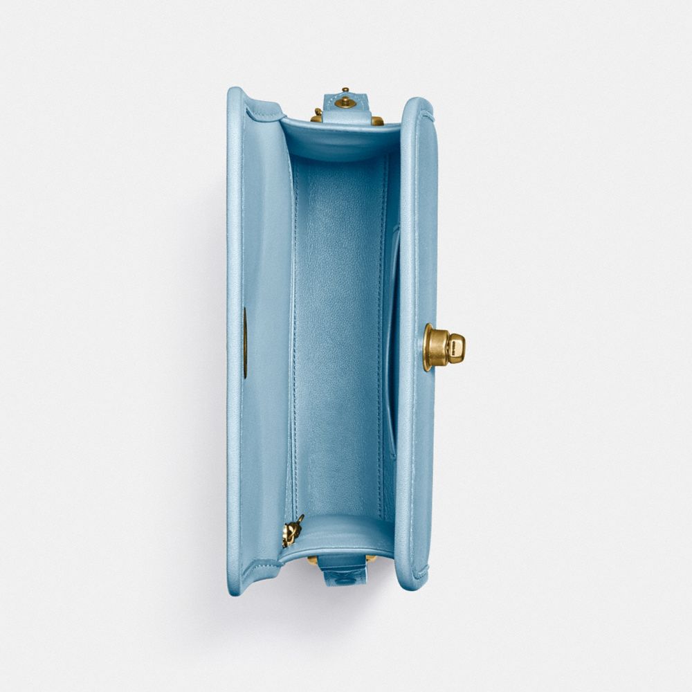 COACH®,Turnlock Shoulder Bag,,Inside View,Top View