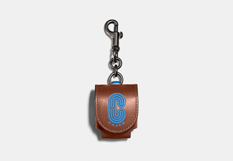 Wireless Earbud Case Bag Charm In Colorblock With Coach Patch