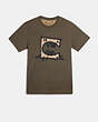 COACH®,T-SHIRT WITH REXY BY GUANG YU,n/a,MOSS,Front View