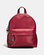 COACH®,CAMPUS BACKPACK,Leather,Large,Gunmetal/Cherry,Front View