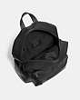 COACH®,CAMPUS BACKPACK,Leather,Large,Matte Black/Black,Inside View,Top View