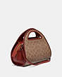 COACH®,ZIP DOME CROSSBODY IN SIGNATURE CANVAS,Coated Canvas,Brass/Tan/Rust,Angle View