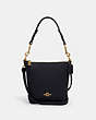 COACH®,MICRO ABBY DUFFLE,Leather,Gold/Midnight,Front View