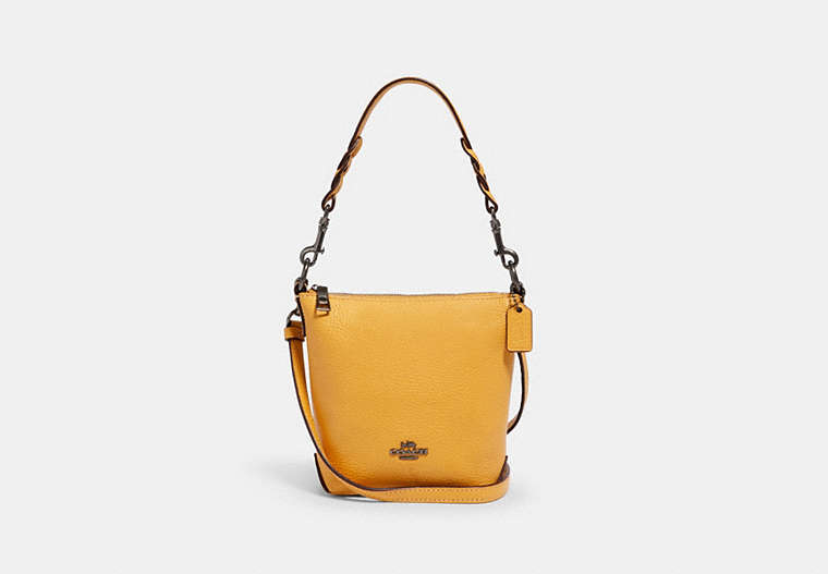 COACH®,MICRO ABBY DUFFLE,Leather,QB/HONEY,Front View