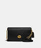 COACH®,CROSSTOWN CROSSBODY,Pebbled Leather,Small,Brass/Black,Front View