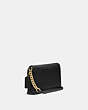 COACH®,CROSSTOWN CROSSBODY,Pebbled Leather,Small,Brass/Black,Angle View
